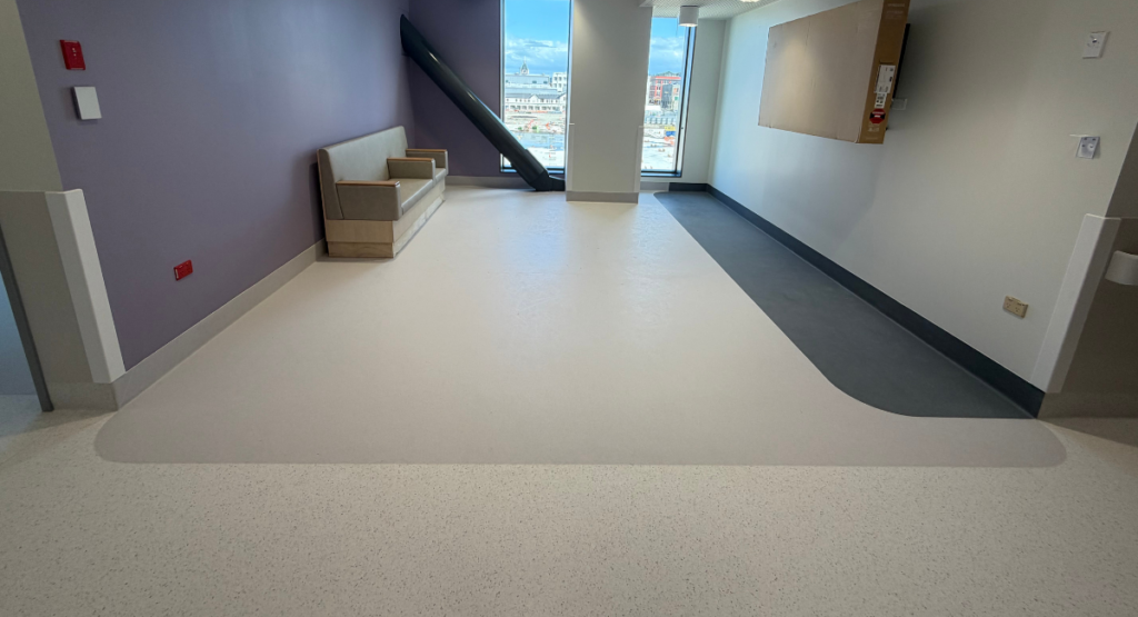 Award winning flooring installation at Dunedin Outpatients